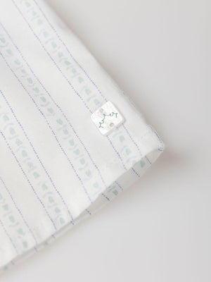 CREAM FLOWER PRINTED Ruffle Sleeve Blouse