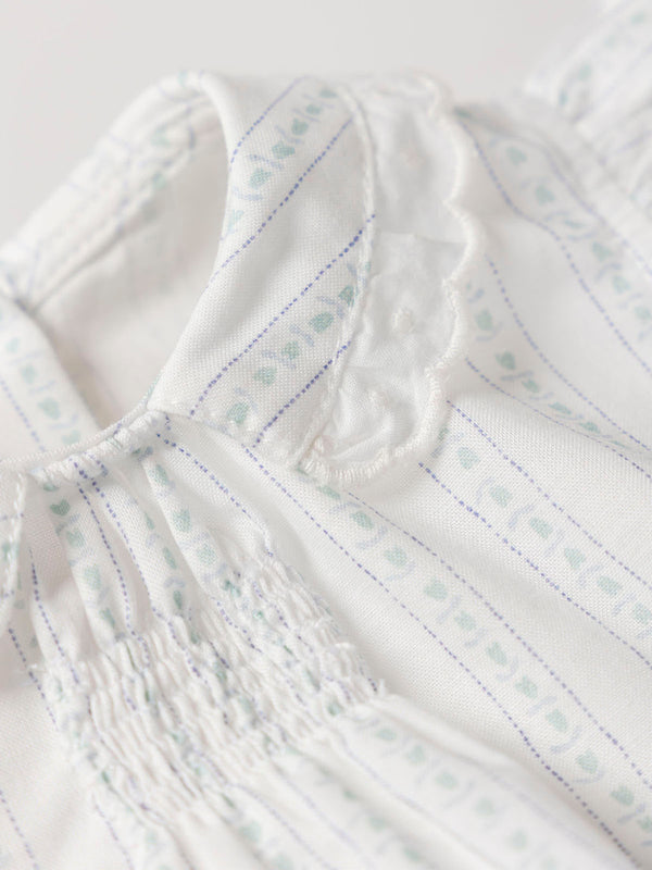 CREAM FLOWER PRINTED Ruffle Sleeve Blouse