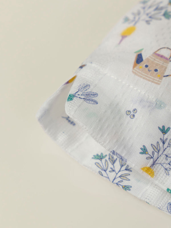 CAMISA CUELLO PANADERO TEJIDO ESTRUCTURA ESTAMPADO RASTRILLO NATA