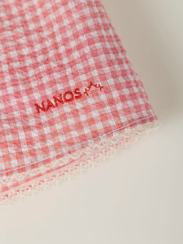 MINI WITH SEERSUCKER PANTIES STRAWBERRY CHECK