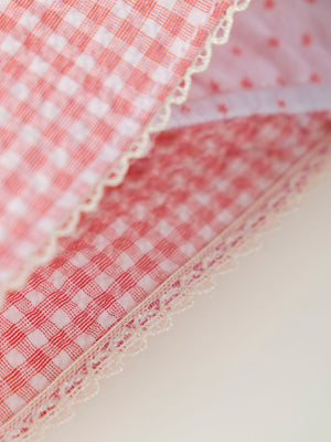MINI WITH SEERSUCKER PANTIES STRAWBERRY CHECK