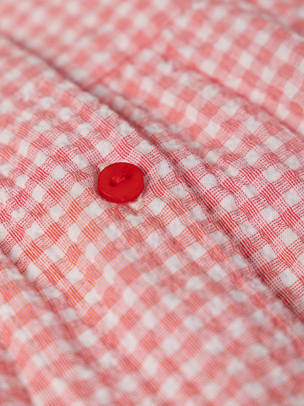 MINI WITH SEERSUCKER PANTIES STRAWBERRY CHECK