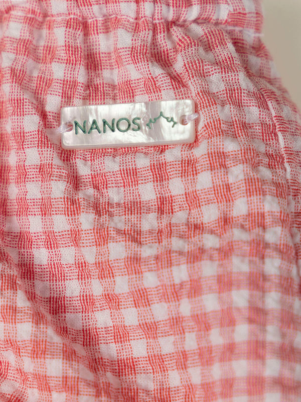 MINI WITH SEERSUCKER PANTIES STRAWBERRY CHECK