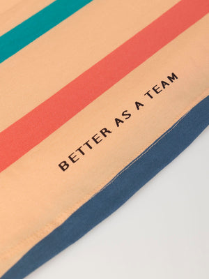 LIVE THE WAVES BLUE MULTICOLOR STRIPED T-SHIRT