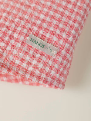 CAMISA CUELLO PANADERO MANGA CORTA SEERSUCKER CUADROS FRESA