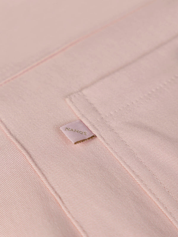 POWDER PINK CANVAS PANTS WITH PLEATS