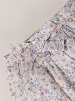 PINK FLOWER BALLOON SKIRT