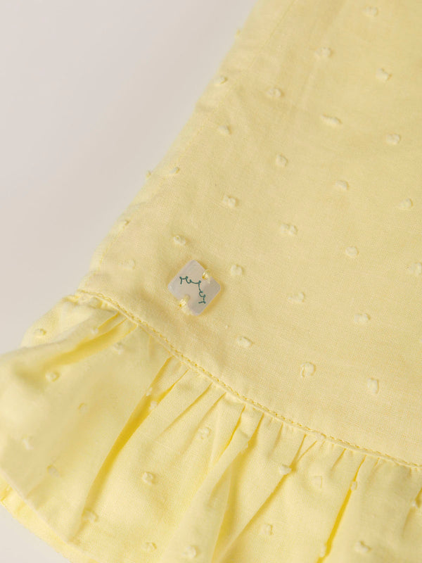 YELLOW RUFFLED PLUMETI SKIRT