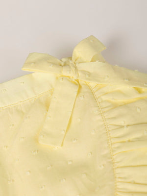 YELLOW RUFFLED PLUMETI SKIRT