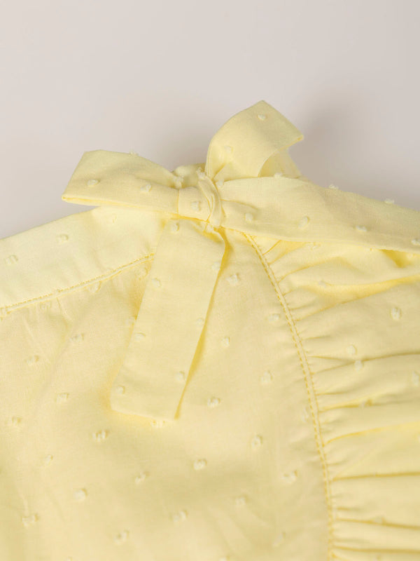 YELLOW RUFFLED PLUMETI SKIRT