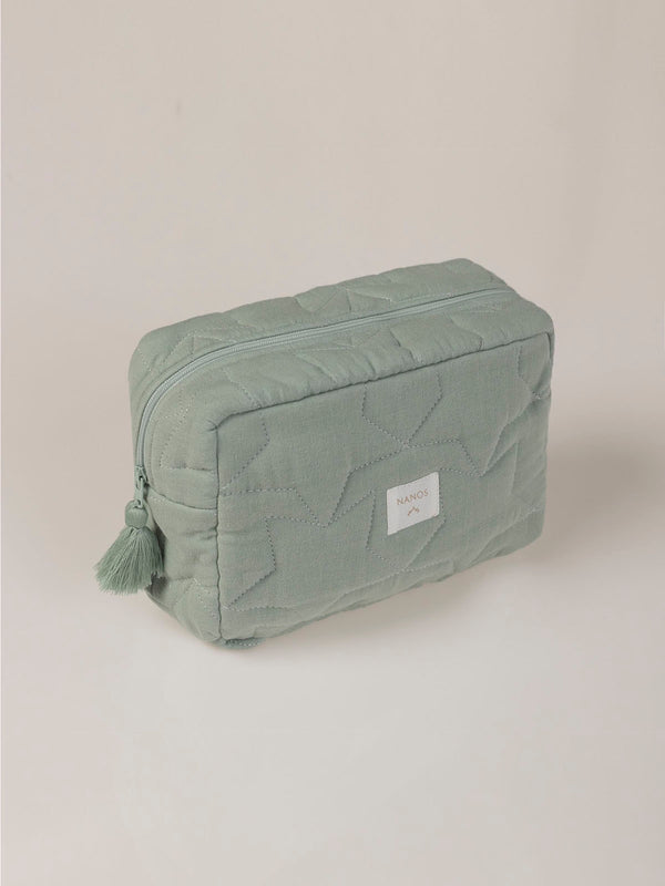 SMALL TOILETRY BAG LIGHT GREEN STARS