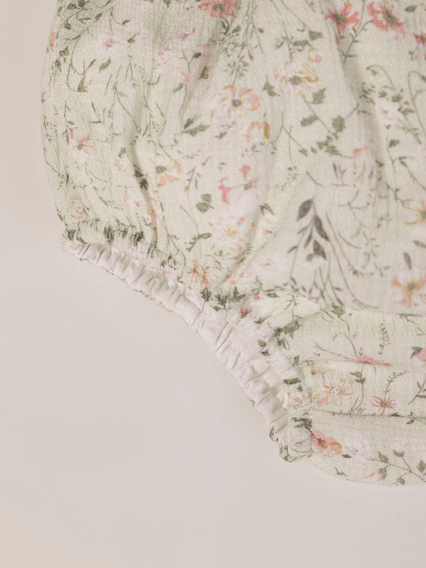 BAMBOO PRINT BABY ROMPER FANTASY LIGHT GREEN