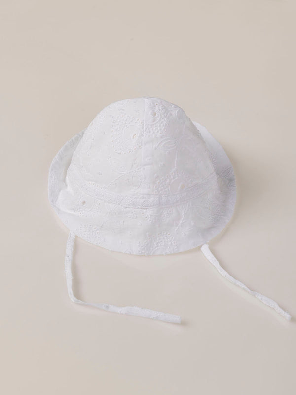GORRO PLUMETI BORDADO BLANCO PURO