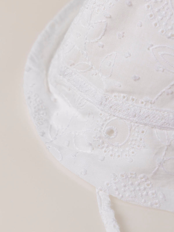GORRO PLUMETI BORDADO BLANCO PURO