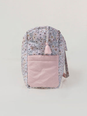 PINK FLOWER PRINT BABY LUGGAGE BAG