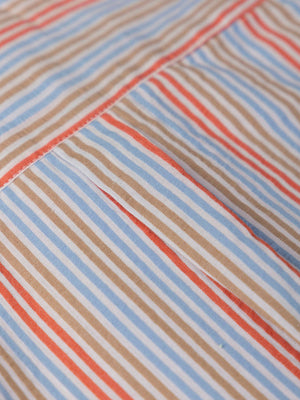 CAMISA SEERSUCKER RAYAS ROJO MULTICOLOR