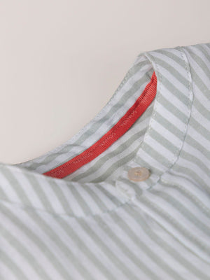 CAMISA SEERSUCKER CUELLO MAO VERDE MEDIO