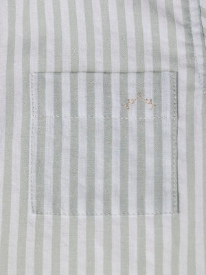 CAMISA SEERSUCKER CUELLO MAO VERDE MEDIO