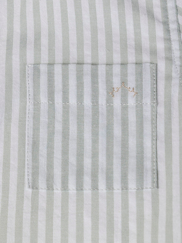 CAMISA SEERSUCKER CUELLO MAO VERDE MEDIO