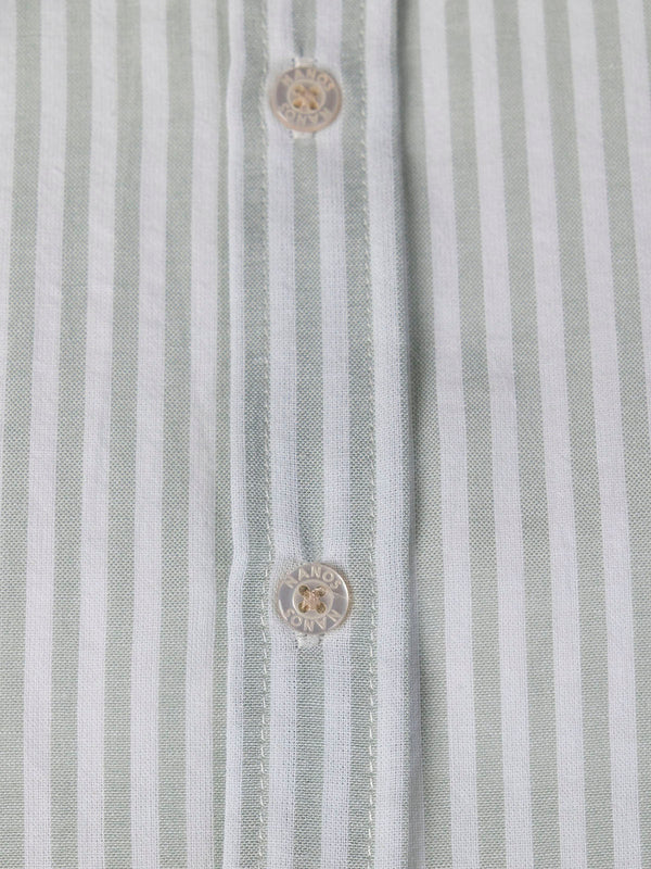 CAMISA SEERSUCKER CUELLO MAO VERDE MEDIO