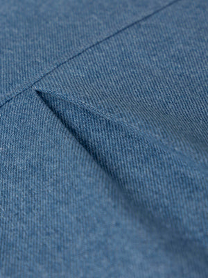 LIGHT BLUE EMBROIDERED ELBOW SLEEVE DENIM JACKET