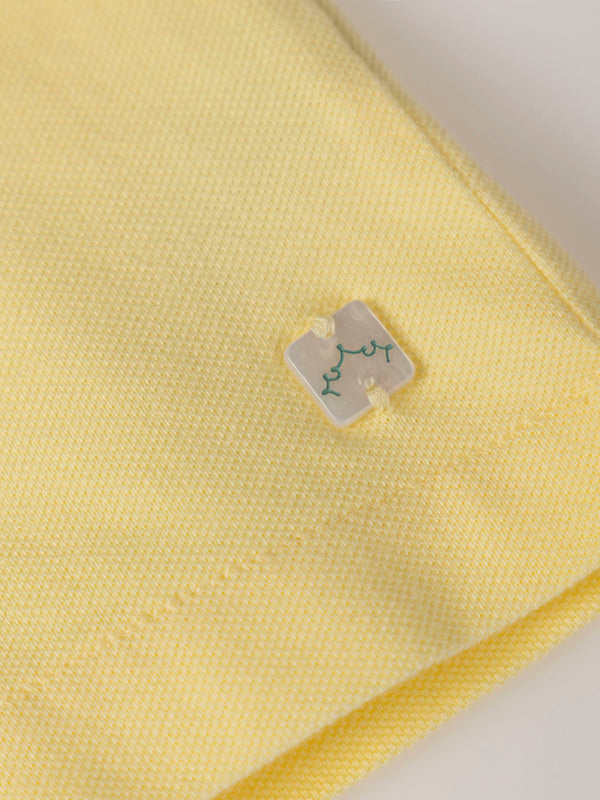 LIGHT YELLOW EMBROIDERED LOGO POLO