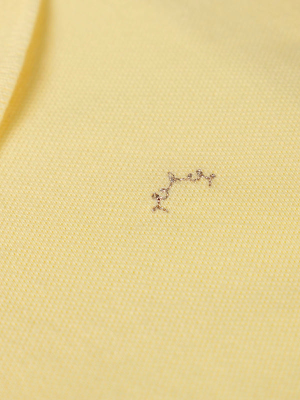 LIGHT YELLOW EMBROIDERED LOGO POLO