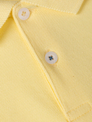 LIGHT YELLOW EMBROIDERED LOGO POLO
