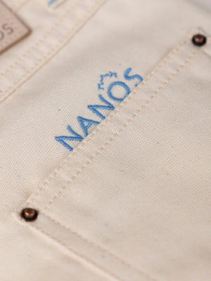 BERMUDAS LONETA CINCO BOLSILLOS BLANCO ROTO