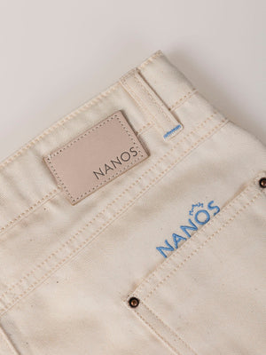 BERMUDAS LONETA CINCO BOLSILLOS BLANCO ROTO