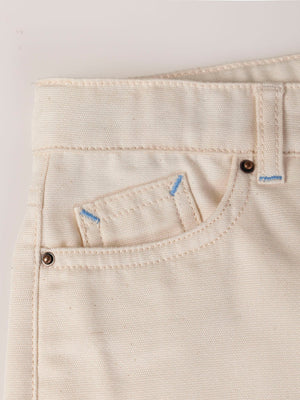 BERMUDAS LONETA CINCO BOLSILLOS BLANCO ROTO