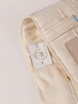 BERMUDAS LONETA CINCO BOLSILLOS BLANCO ROTO