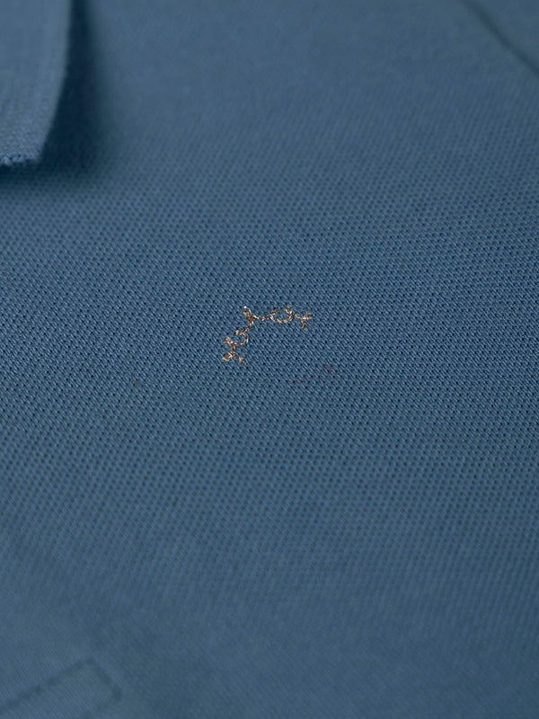 POLO EMBROIDERED LOGO MEDIUM BLUE