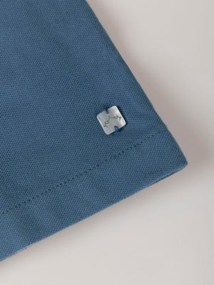 POLO EMBROIDERED LOGO MEDIUM BLUE