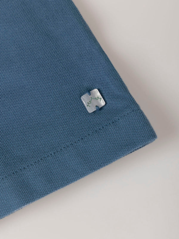 POLO EMBROIDERED LOGO MEDIUM BLUE