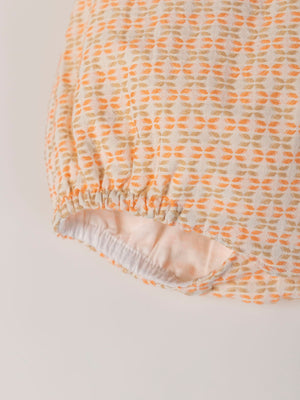 ROMPER WITH STRAPS MANDARIN STRUCTURE FABRIC