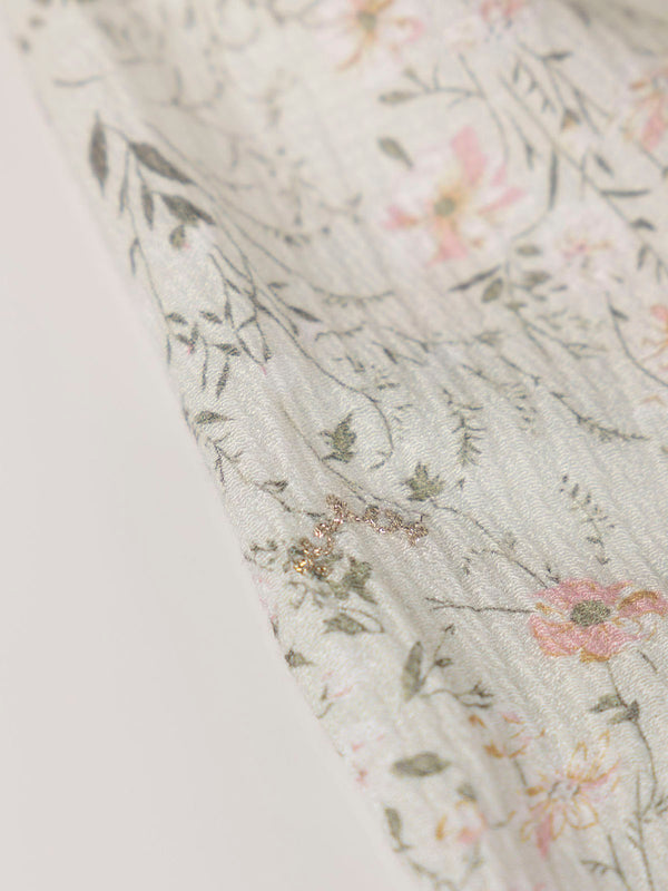 LIGHT GREEN FANTASY BAMBOO PRINT DRESS