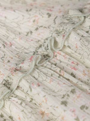 LIGHT GREEN FANTASY BAMBOO PRINT DRESS