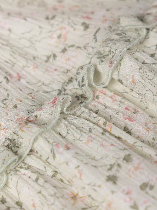 LIGHT GREEN FANTASY BAMBOO PRINT DRESS