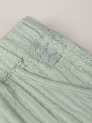 BAMBULA PANTS WITH LIGHT GREEN LACE DETAIL