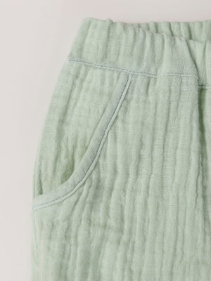 BAMBULA PANTS WITH LIGHT GREEN LACE DETAIL