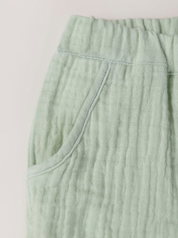 BAMBULA PANTS WITH LIGHT GREEN LACE DETAIL