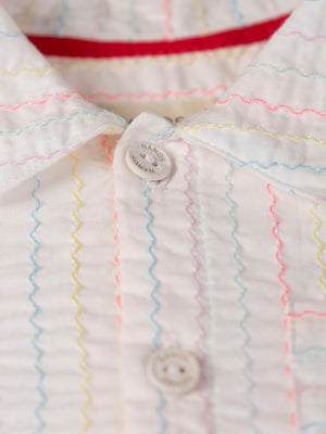 CAMISA RAYAS FLUOR CORAL