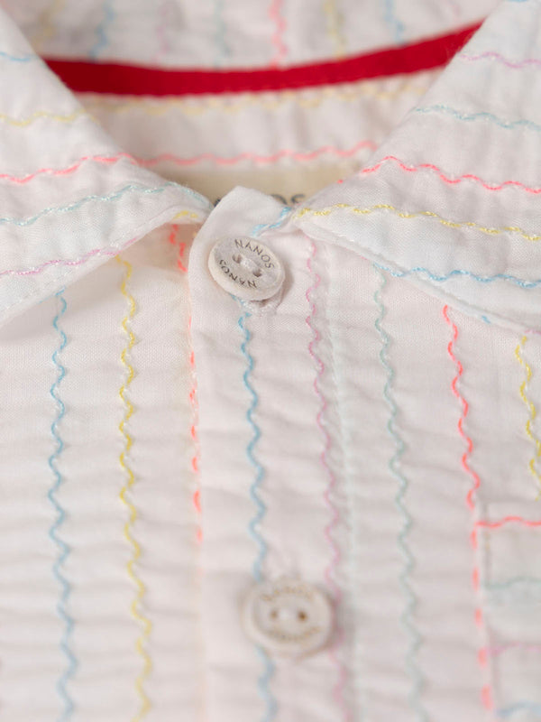 CAMISA RAYAS FLUOR CORAL