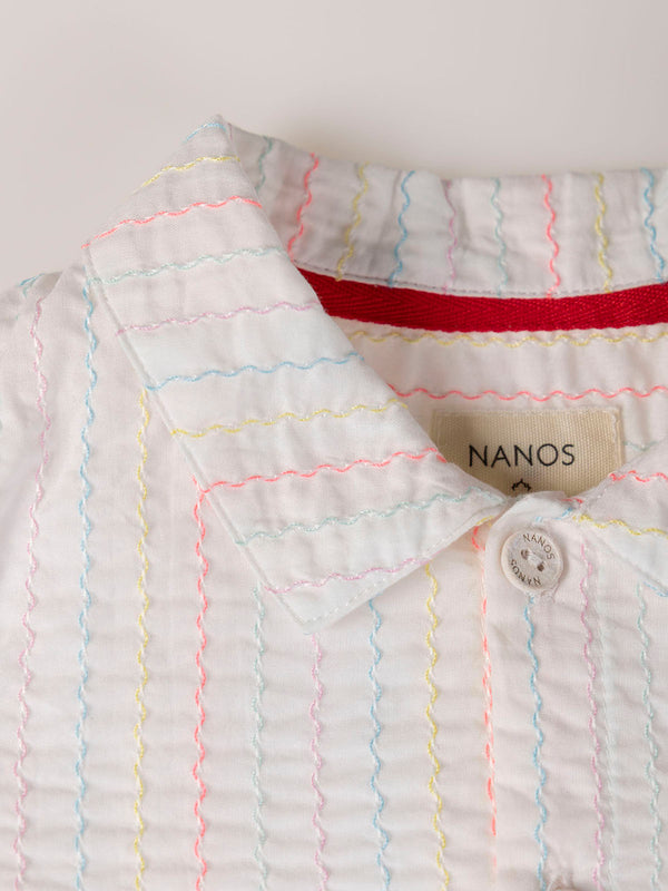 CAMISA RAYAS FLUOR CORAL