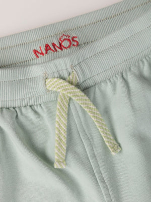 PANTALÓN CORTO DE FELPA CARGO VERDE CLARO