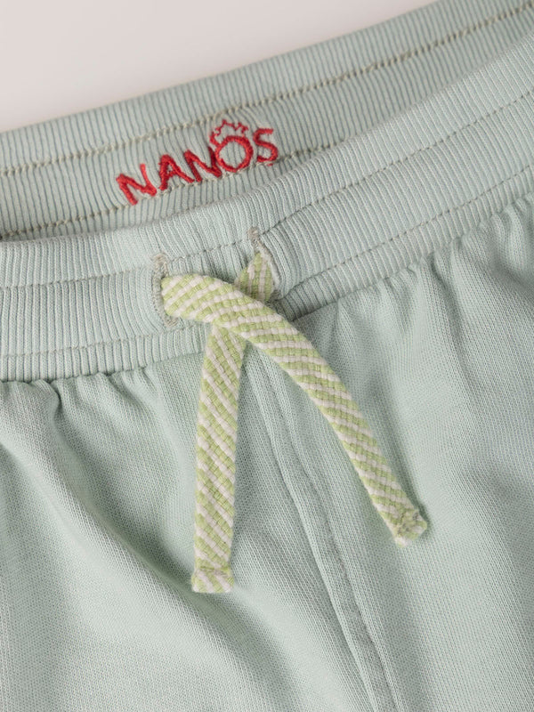 PANTALÓN CORTO DE FELPA CARGO VERDE CLARO