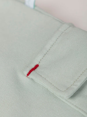 PANTALÓN CORTO DE FELPA CARGO VERDE CLARO