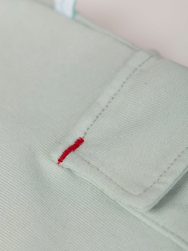 PANTALÓN CORTO DE FELPA CARGO VERDE CLARO