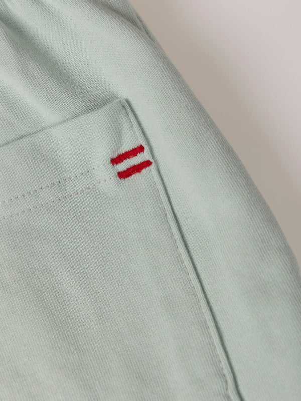 PANTALÓN CORTO DE FELPA CARGO VERDE CLARO